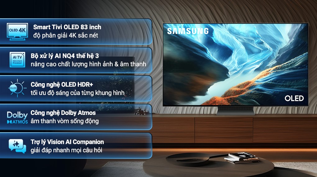 Smart Tivi OLED Samsung AI 4K 83 inch QA83S90HA
