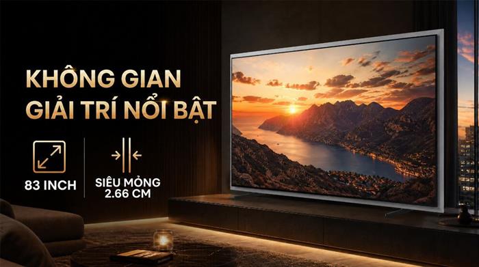 Smart Tivi OLED Samsung AI 4K 83 inch QA83S95HX