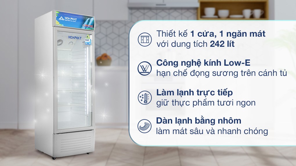 Tủ mát Hoà Phát 242 lít HSR S6242