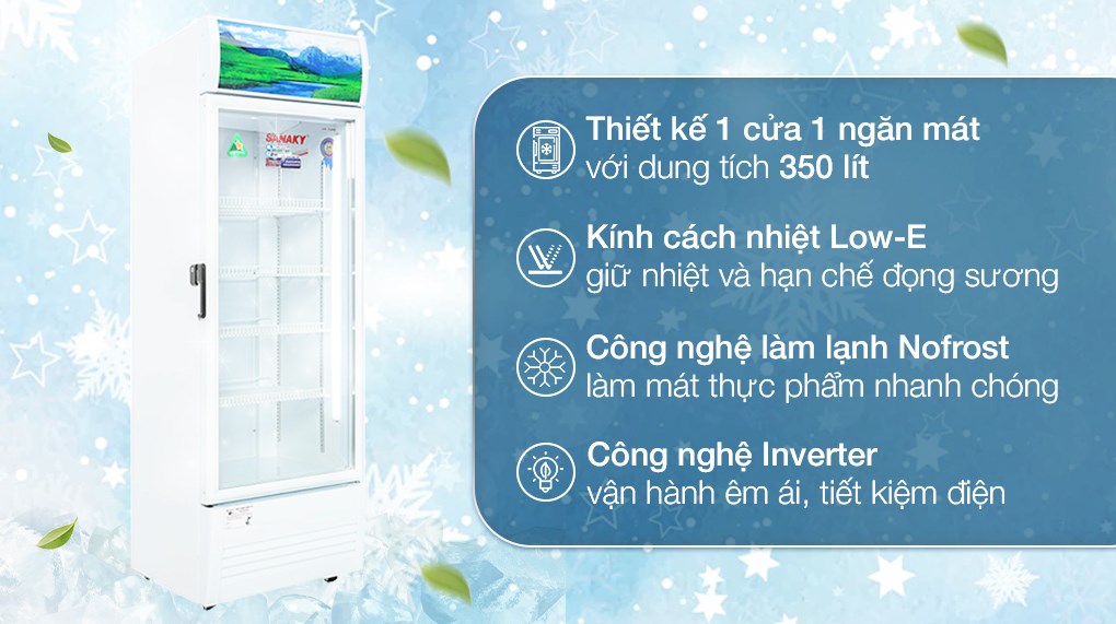 Tủ mát Sanaky Inverter 350 lít VH-3589K3