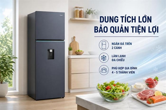 Tủ lạnh Aqua Inverter 455 lít AQR-TA518FA(WSL)