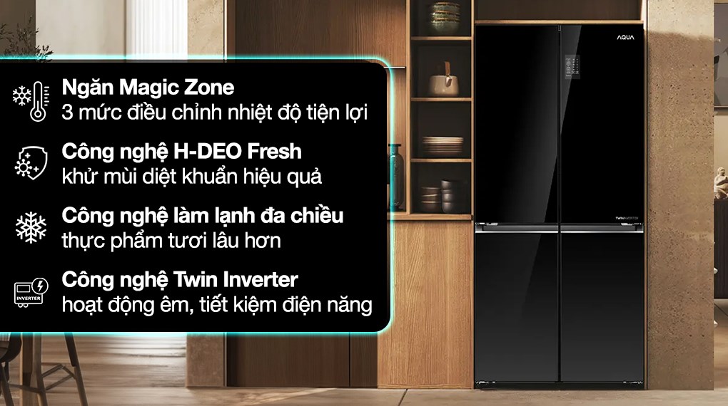 Tủ lạnh Panasonic Inverter 520 lít Multi Door NR-XZ590HGKV