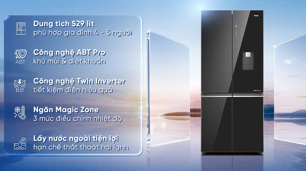 Tủ lạnh AQUA Inverter 529 lít Multi Door AQR-M600XA(WGB)