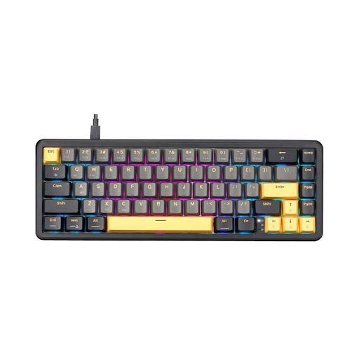 Bàn phím cơ Gaming có dây E-Dra EK368HE, Magnetic Switch (Đen Vàng)