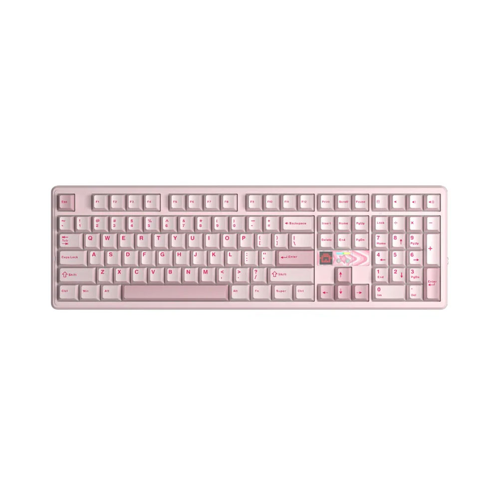 Bàn phím cơ Gaming không dây AULA F108 Pro V2, Strawberry Mint switch (Hồng)
