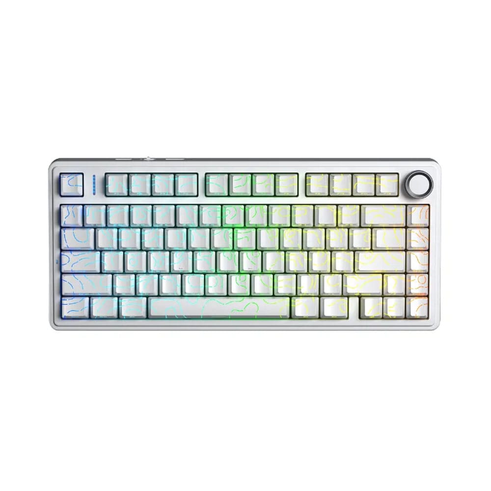 Bàn phím cơ Gaming không dây AULA F75 HE, Black King Magnetic switch (Trắng contour)