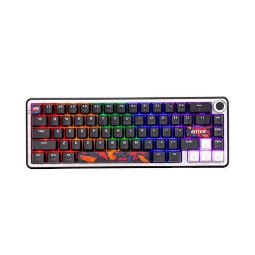 Bàn phím cơ Gaming không dây E-Dra EK368S (Đen Trắng)