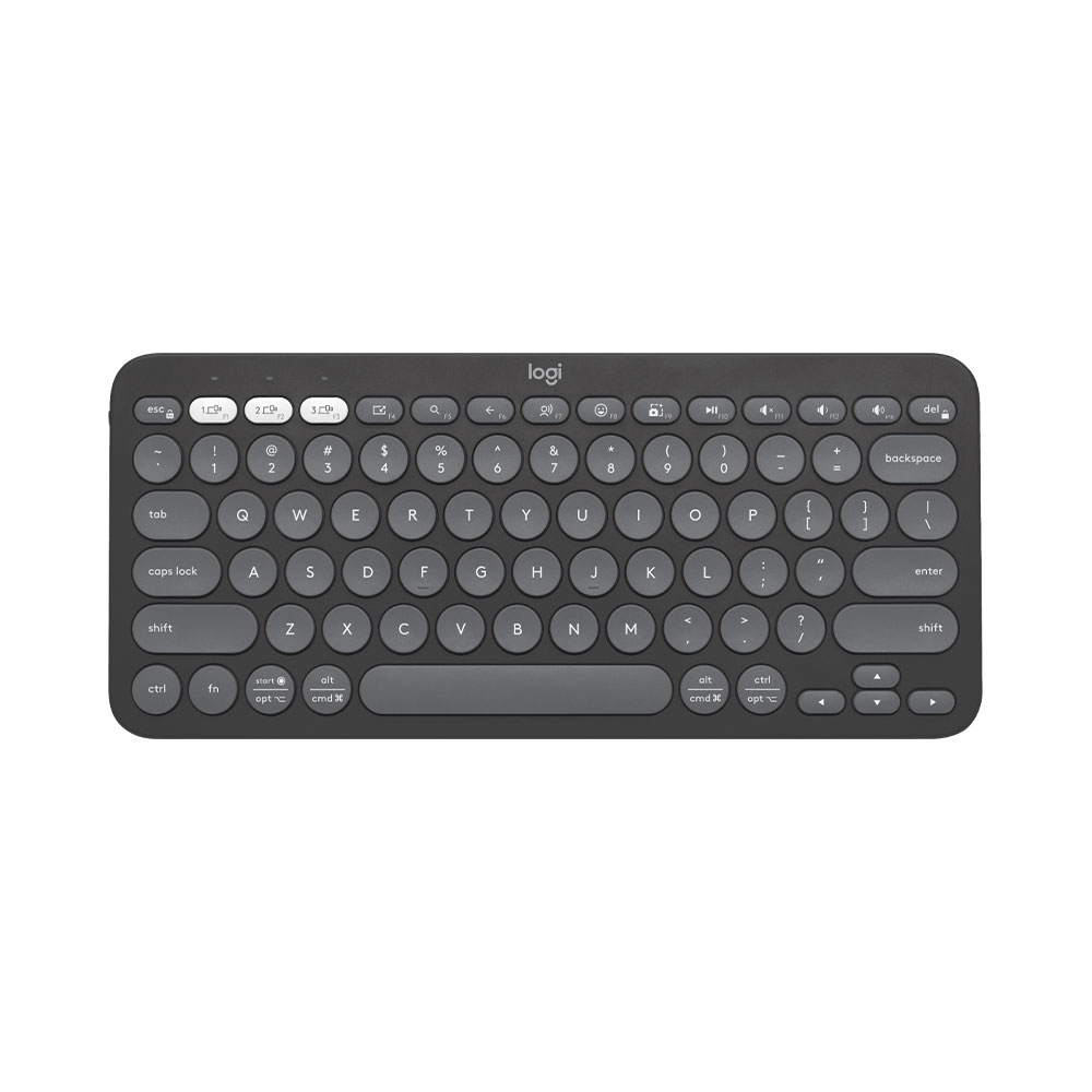 Bàn Phím Không Dây Logitech Pebble Keys 2 K380S Wireless/Bluetooth/Đen (Tonal Graphite) (920-011753)