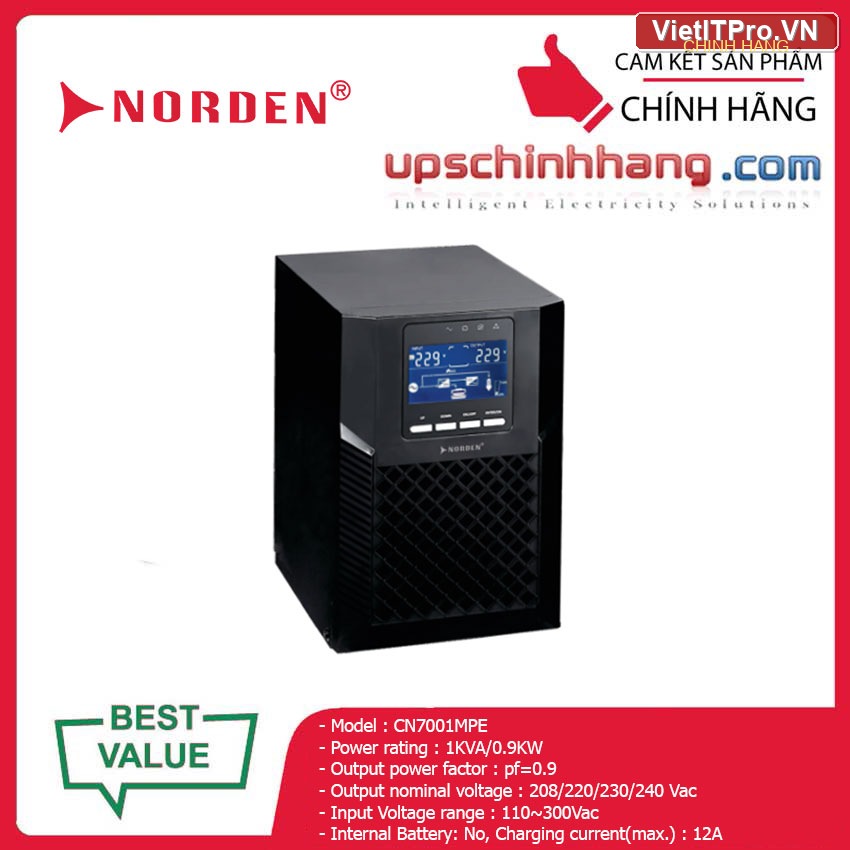 Bộ lưu điện Norden CN7001MPE 1000VA/900W【No Battery】