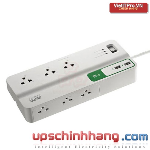 Ổ cắm chống sét lan truyền APC PM63U-VN, 2 cổng sạc USB