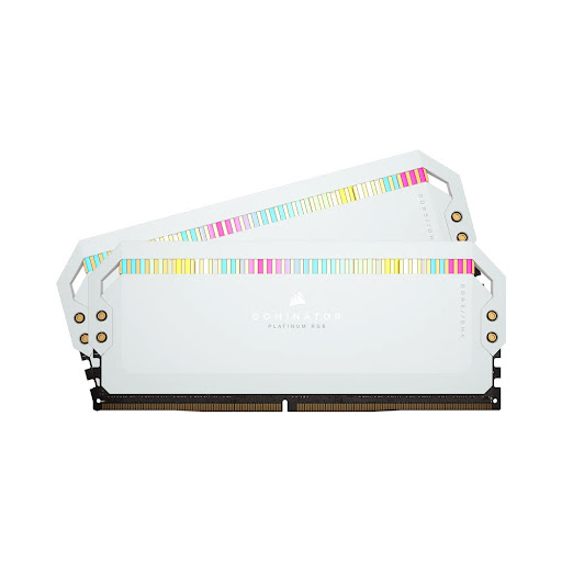 Bộ nhớ trong/ RAM Corsair DDR5, 6000MHz 32GB 2x16GB DIMM, DOMINATOR PLATINUM RGB White Heatspreader, RGB LED, C36, 1.25V (CMT32GX5M2X6000C36W)