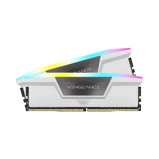 Bộ nhớ trong/ RAM Corsair DDR5,6000MHz 32GB 2x16GB DIMM, VENGEANCE RGB White Heatspreader, RGB LED (CMH32GX5M2E6000Z36W)