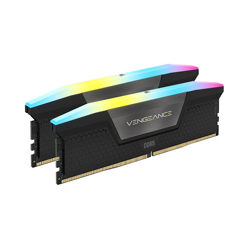 Bộ nhớ trong/ RAM Corsair VENGEANCE RGB 64GB (2x32GB) DDR5-6000 Black 1.35V (CMH64GX5M2D6000C40)