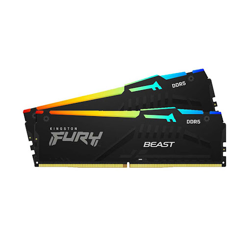 Bộ nhớ trong/ RAM desktop Kingston FURY Beast RGB Black 64GB (2x32G) DDR5-5600MHz (KF556C40BBAK2-64)