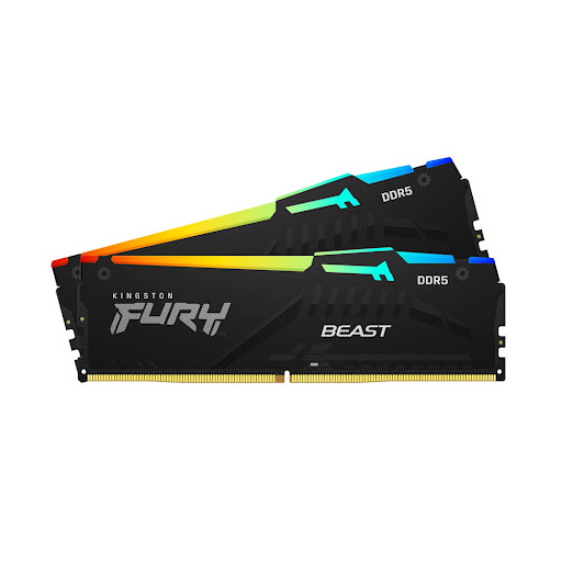 Bộ nhớ trong/ RAM Kingston DDR5 16GB 5200 Mhz CL40 DIMM Kit (2 x 8G) FURY Beast RGB (KF552C40BBAK2-16)