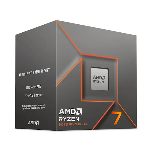 Bộ vi xử lý/ CPU AMD Ryzen 7 8700F (8C - 16T | Up to 5.0Ghz | 24MB Cache | No iGPU | Wraith Stealth | AM5)