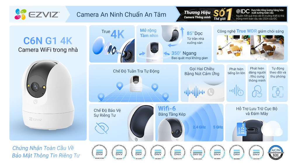 Camera IP 360 Độ 8MP EZVIZ C6N G1