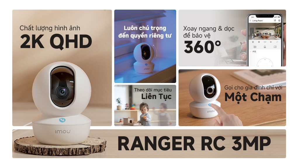 Camera IP 360 Độ IMOU RANGER RC GK2CP-3C0WR