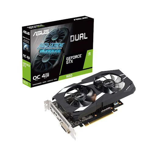 Card màn hình/ VGA ASUS Dual GeForce GTX 1650 OC Edition 4GB GDDR6 (DUAL-GTX1650-O4GD6-P)