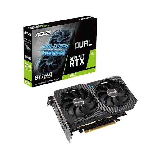Card màn hình/ VGA ASUS Dual GeForce RTX 3060 8GB GDDR6 (DUAL-RTX3060-8G)