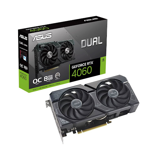 Card màn hình/ VGA ASUS Dual GeForce RTX 4060 OC Edition 8GB GDDR6 (DUAL-RTX4060-O8G)