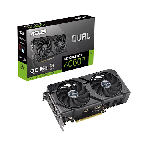 Card màn hình/ VGA Asus Dual GeForce RTX 4060 Ti EVO OC 16GB GDDR6 (DUAL-RTX4060TI-O16G-EVO)