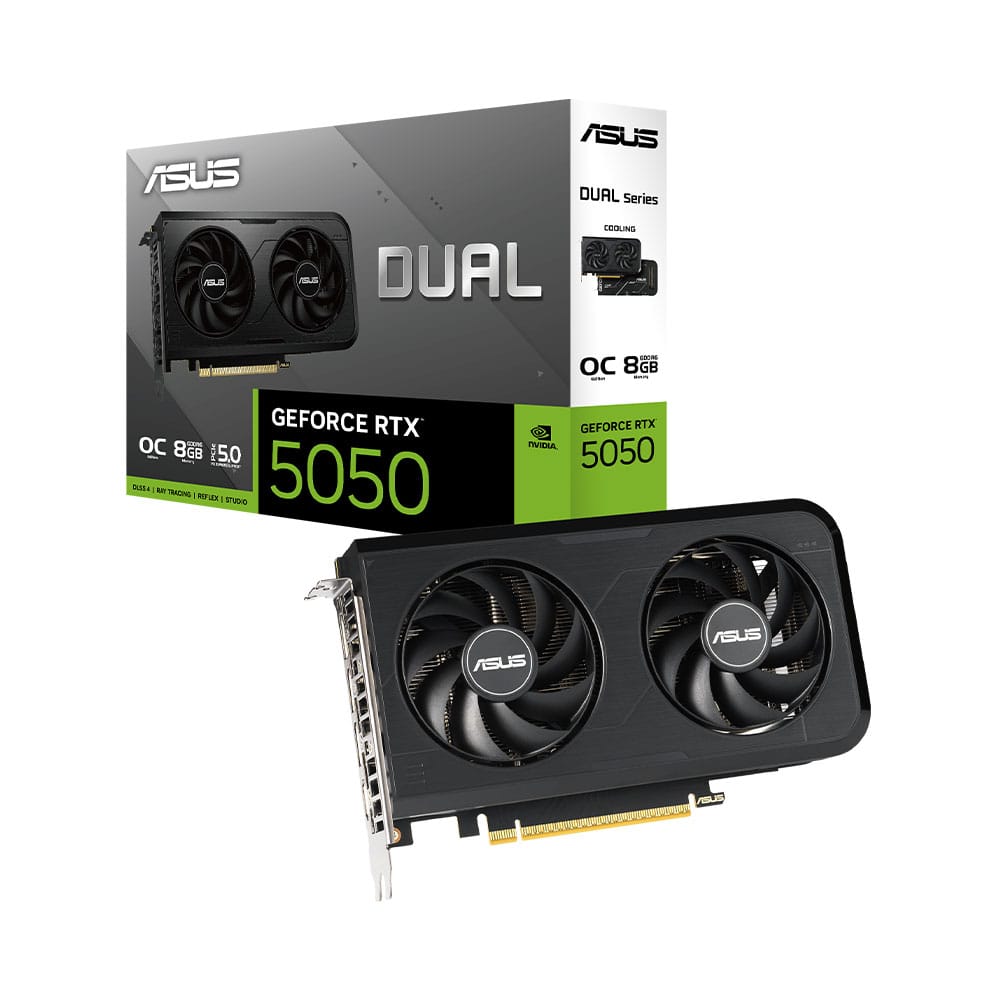 Card màn hình/ VGA ASUS Dual GeForce RTX™ 5050 8GB GDDR6 OC Edition (DUAL-RTX5050-O8G)