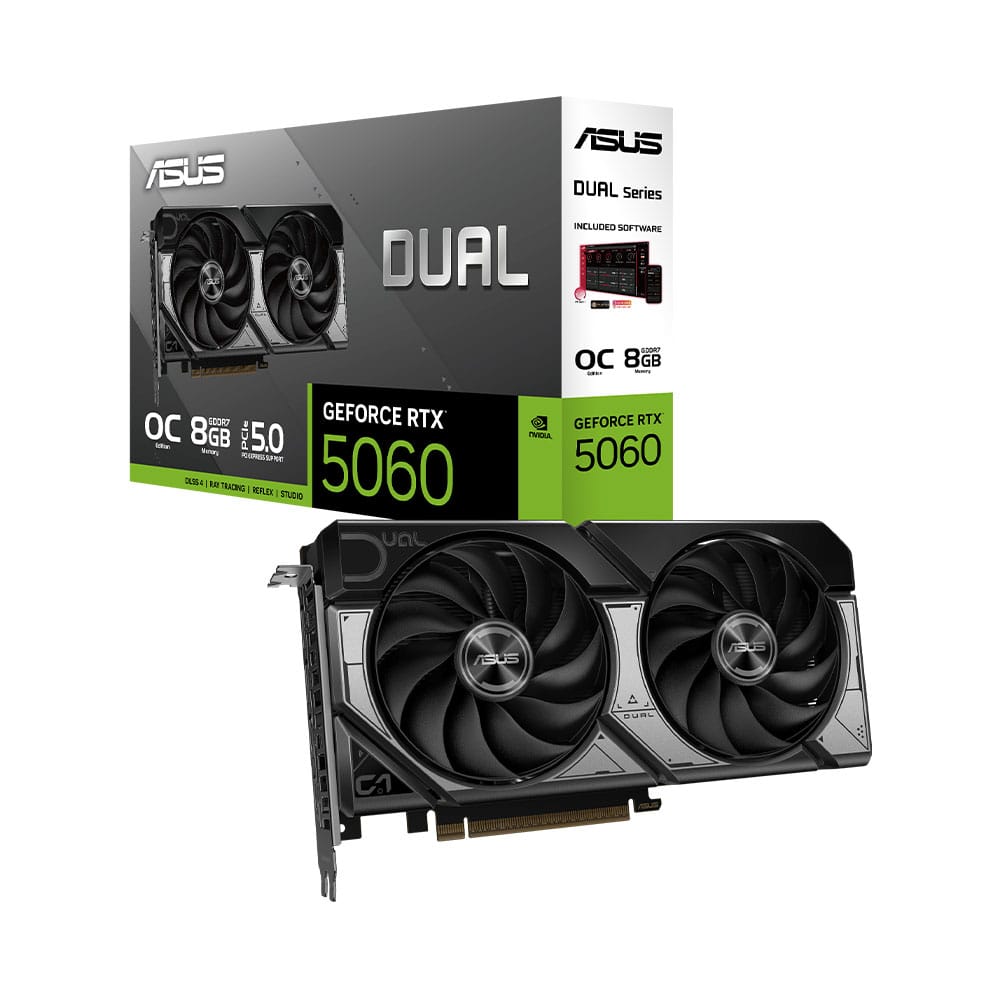 Card màn hình/ VGA Asus Dual GeForce RTX™ 5060 8GB GDDR7 OC Edition (DUAL-RTX5060-O8G)