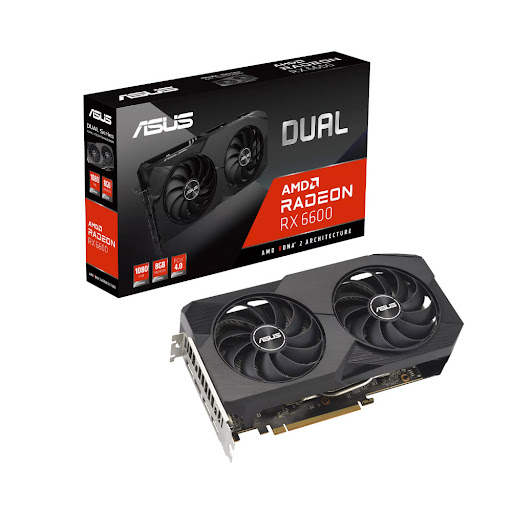 Card màn hình/ VGA ASUS Dual Radeon RX 6600 V2 8GB GDDR6 (DUAL-RX6600-8G-V2) (90YV0GP2-M0NA00)