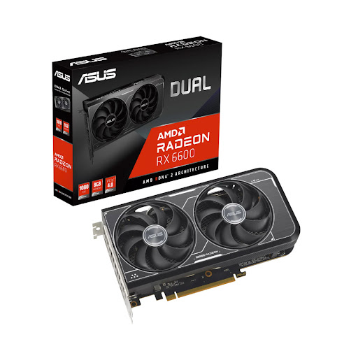 Card màn hình/ VGA ASUS Dual Radeon RX 6600 V3 8GB GDDR6 (DUAL-RX6600-8G-V3) (90YV0GP3-M0NA00)