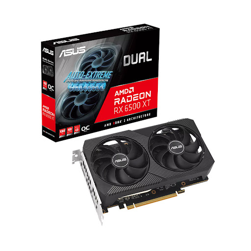Card màn hình/ VGA ASUS Dual Radeon™ RX 6500 XT OC Edition (DUAL-RX6500XT-O4G-V2)