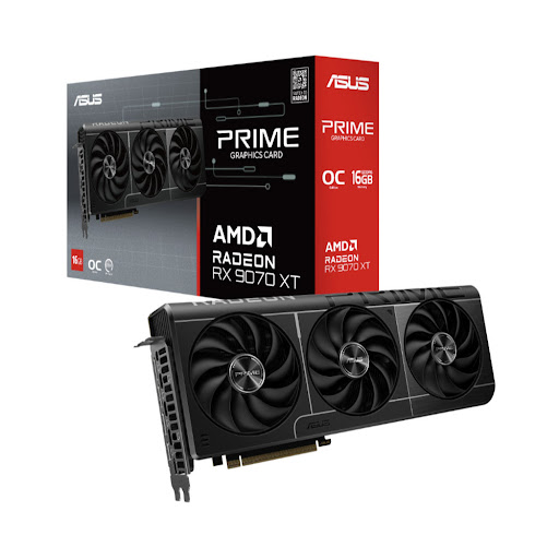 Card màn hình/ VGA ASUS Prime Radeon RX 9070 XT OC Edition 16GB GDDR6 (PRIME-RX9070XT-O16G)