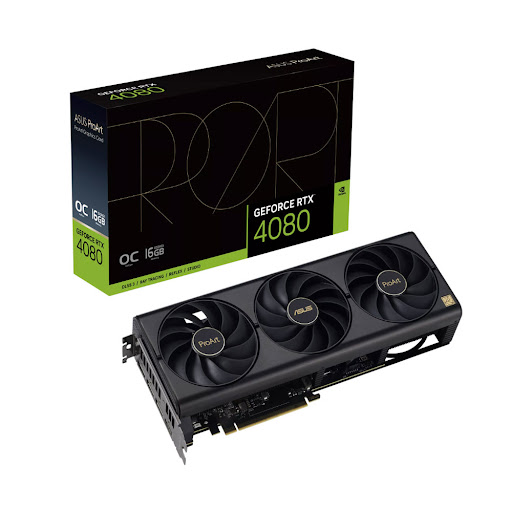 Card màn hình/ VGA ASUS ProArt GeForce RTX 4080 OC Edition 16GB GDDR6X (PROART-RTX4080-O16G) (90YV0IX1-M0NA00 )