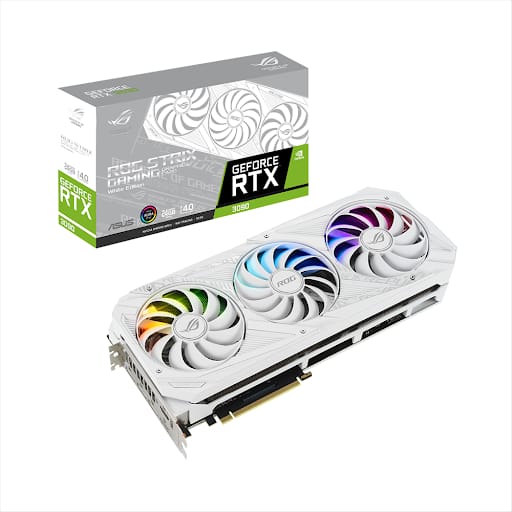 Card màn hình/ VGA Asus ROG Strix GeForce RTX 3090 White 24GB GDDR6X (ROG-STRIX-RTX3090-24G-WHITE)