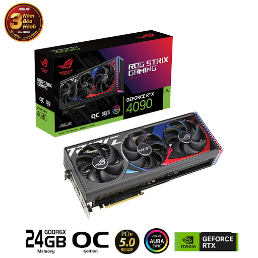 Card màn hình/ VGA Asus ROG Strix GeForce RTX 4090 OC Edition 24GB GDDR6X (ROG-STRIX-RTX4090-O24G-GAMING)