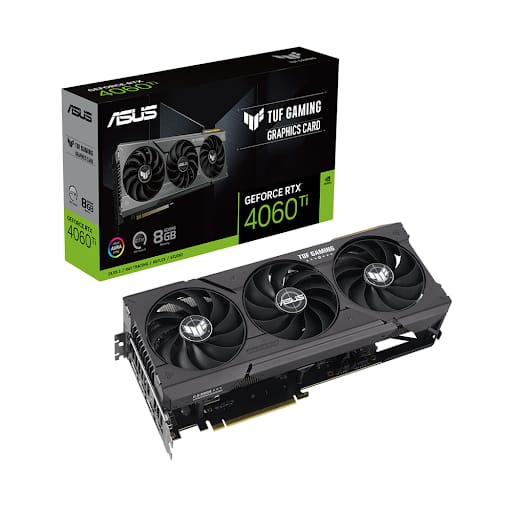 Card màn hình/ VGA ASUS TUF Gaming GeForce RTX 4060 Ti 8GB GDDR6 (TUF-RTX4060TI-8G-GAMING)