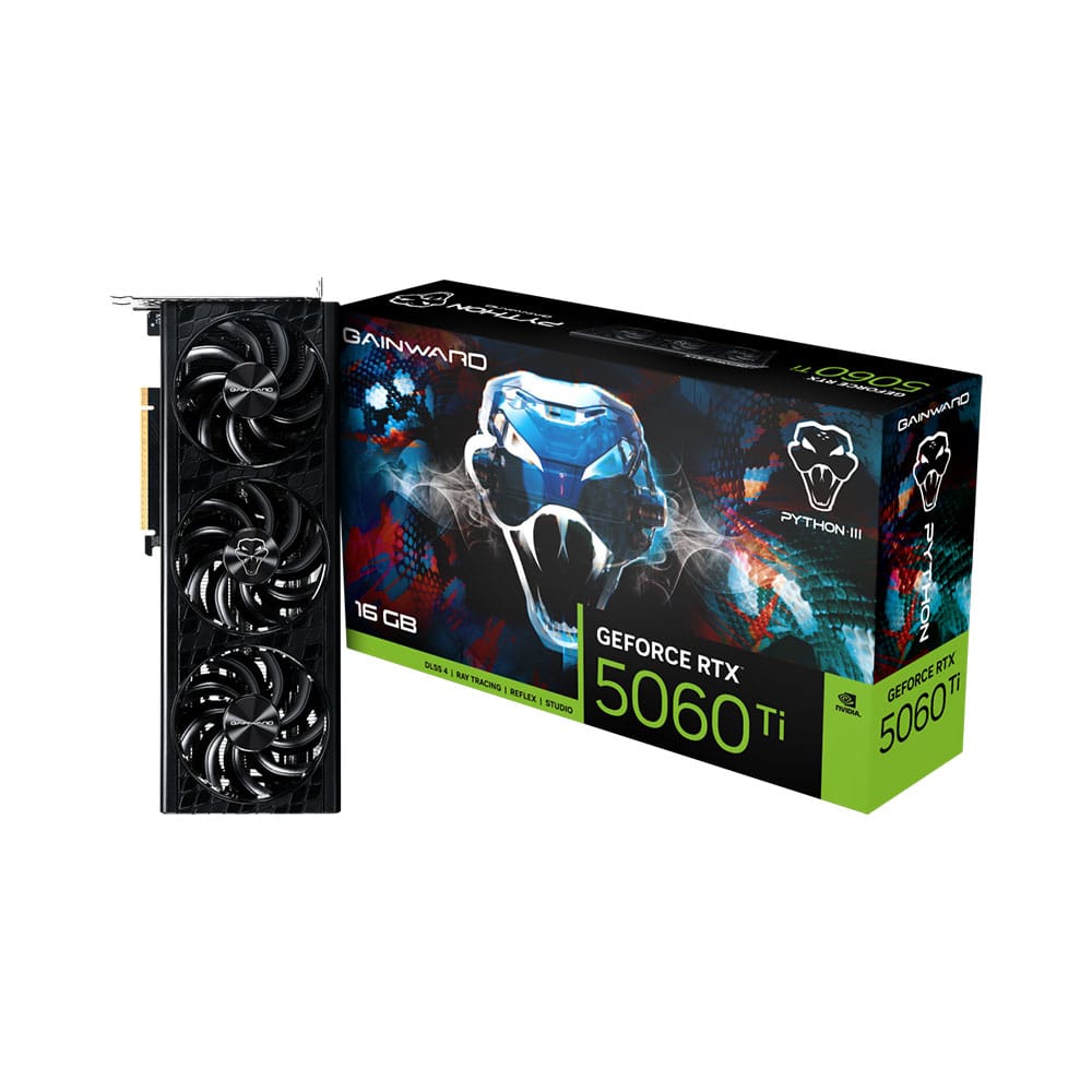 Card màn hình/ VGA Gainward GeForce RTX 5060Ti PYTHON III 16GB GDDR7 128bit