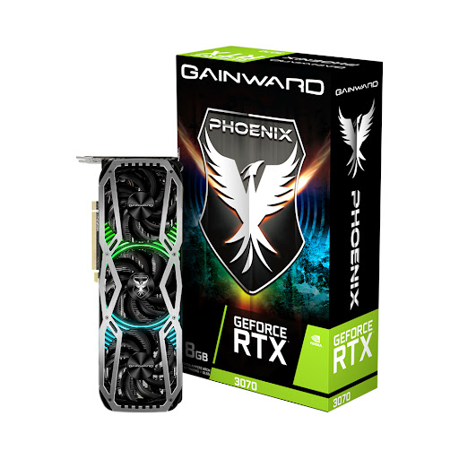 Card màn hình/VGA GAINWARD RTX3070 PHOENIX 8G GDDR6 256bit 3-DP HDMI V1 (NE63070019P2-1041X)