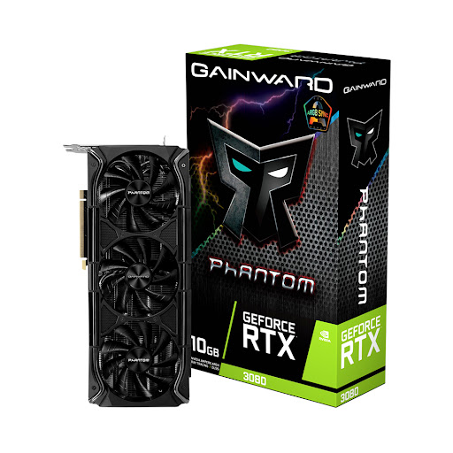 Card màn hình/VGA GAINWARD RTX3080 PHANTOM+ 10GB GDDR6X 320bit 3-DP HDMI (NED3080U19IA-1020M)