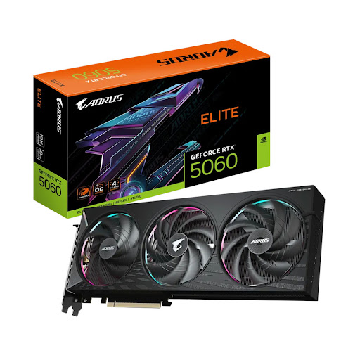 Card màn hình/ VGA Gigabyte AORUS GeForce RTX 5060 ELITE 8G (GV-N5060AORUS E-8GD)