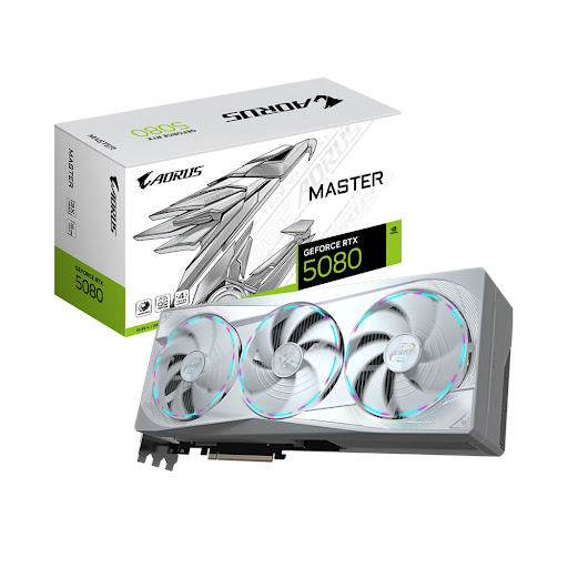 Card màn hình/ VGA Gigabyte AORUS GeForce RTX 5080 MASTER ICE 16G (GV-N5080AORUS M ICE-16GD)
