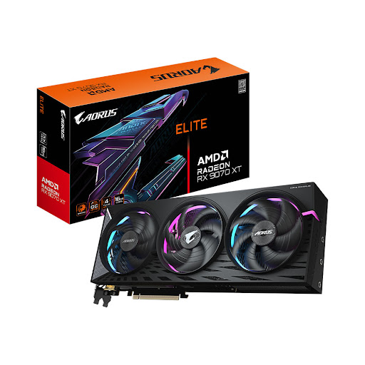 Card màn hình/ VGA Gigabyte AORUS Radeon RX 9070 XT ELITE 16G (GV-R9070XTAORUS E-16GD)