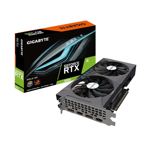 Card màn hình/ VGA Gigabyte GeForce RTX 3060 EAGLE 12G (rev. 2.0) (N3060EAGLE-12GD V2)