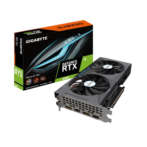 Card màn hình/ VGA Gigabyte GeForce RTX 3060 EAGLE OC 12G (rev. 2.0) (N3060EAGLE OC-12GD V2)