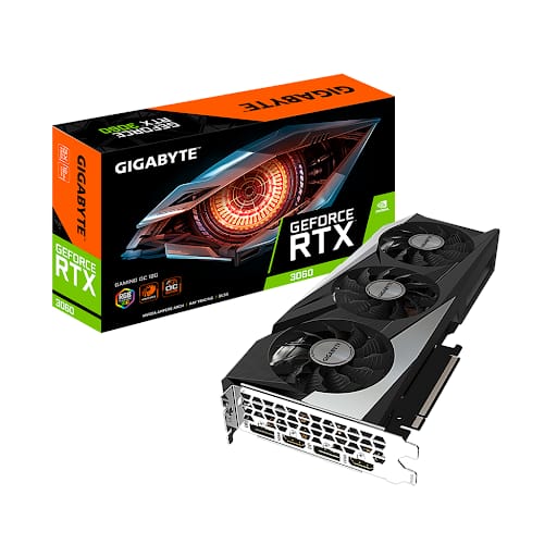 Card màn hình/ VGA Gigabyte GeForce RTX 3060 GAMING OC 12G (rev. 2.0) (N3060GAMING OC-12GD V2)