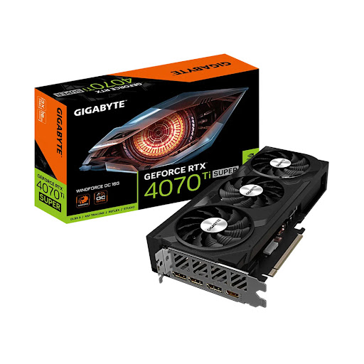 Card màn hình/ VGA Gigabyte GeForce RTX 4070 Ti SUPER WINDFORCE OC 16G (N407TSWF3OC-16GD)