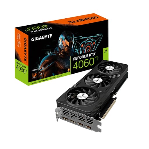 Card màn hình/ VGA Gigabyte GeForce RTX™ 4060 Ti GAMING OC 8G (GV-N406TGAMING OC-8GD)