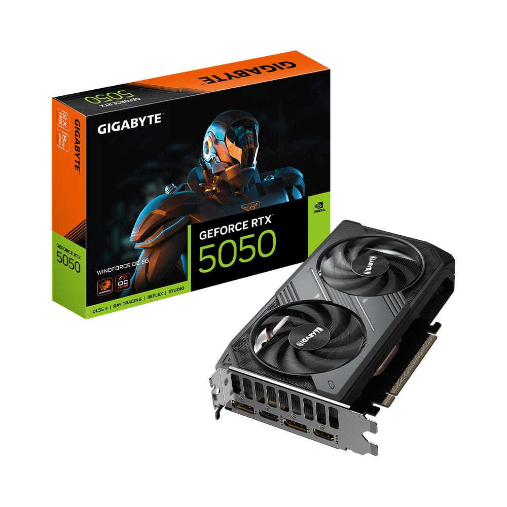 Card màn hình/ VGA Gigabyte GeForce RTX™ 5050 WINDFORCE OC 8G (GV-N5050WF2OC-8GD)
