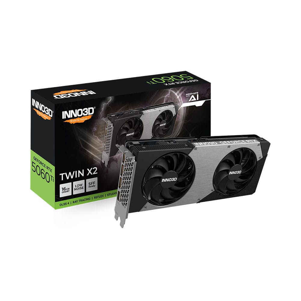 Card màn hình/ VGA INNO3D GEFORCE RTX 5060 Ti 16GB TWIN X2 (N506T2-16D7-191073N)