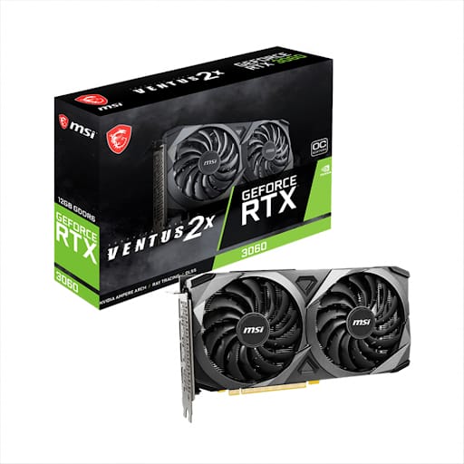 Card màn hình/ VGA MSI GeForce RTX 3060 VENTUS 2X 12G OC